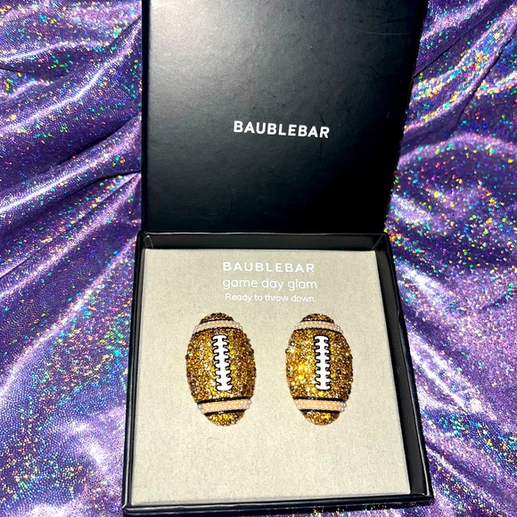 Baublebar Game Day Football Earrings - Picture 1 of 5